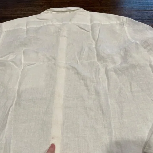 J.Crew Women's Sz 6 White Garçon Classic Shirt Baird McNutt Irish Linen CG940 - Picture 6 of 11